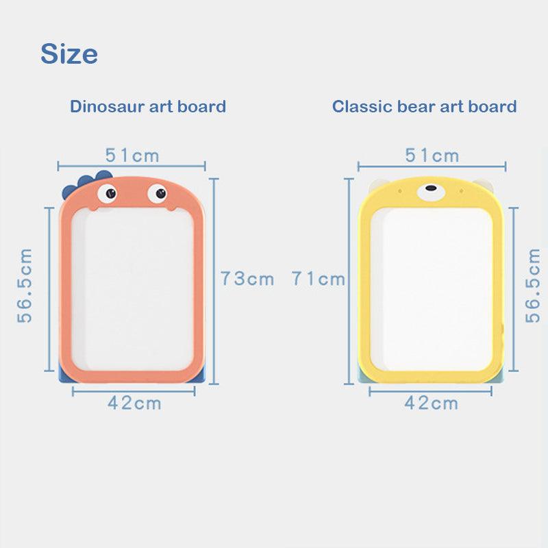 Kids Magnetic Erasable Art Board + 1 Chair - Classic Bear Set - mokupark.com