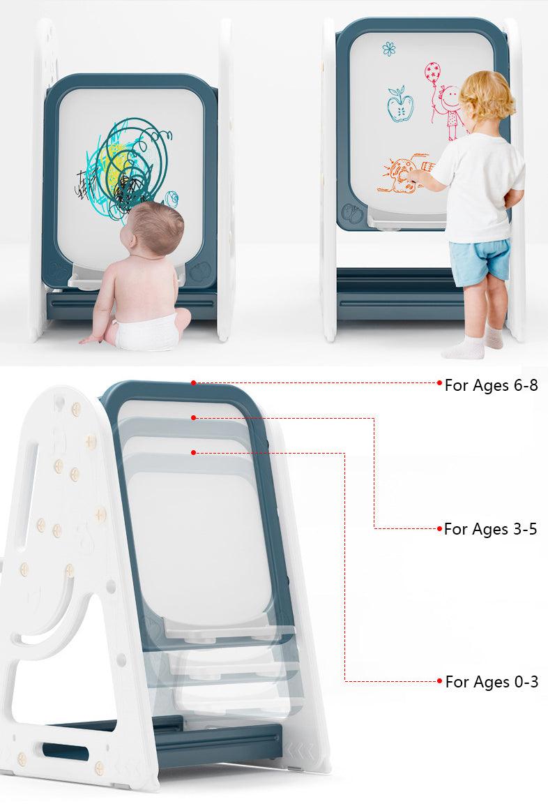 Kids Multi-use Magnetic Erasable Artboard and Storage Table + 1 Chair - mokupark.com